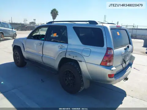 2004 Toyota 4Runner Sr5 V6 VIN JTEZU14R348020479 фото 3