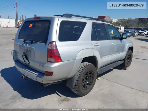 2004 Toyota 4Runner Sr5 V6 VIN JTEZU14R348020479 фото 4