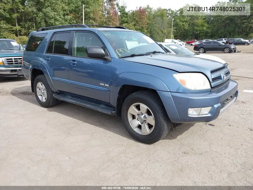 2004 Toyota 4Runner Sr5 V6 VIN JTEBU14R748025301 фото 2