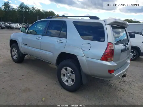 2005 Toyota 4Runner Limited V6 VIN JTEBU17R058032393 фото 4