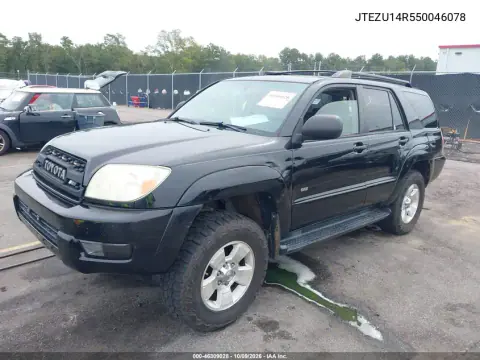 2005 Toyota 4Runner Sr5 V6 VIN JTEZU14R550046078 фото 2