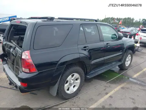 2005 Toyota 4Runner Sr5 V6 VIN JTEZU14R550046078 фото 4