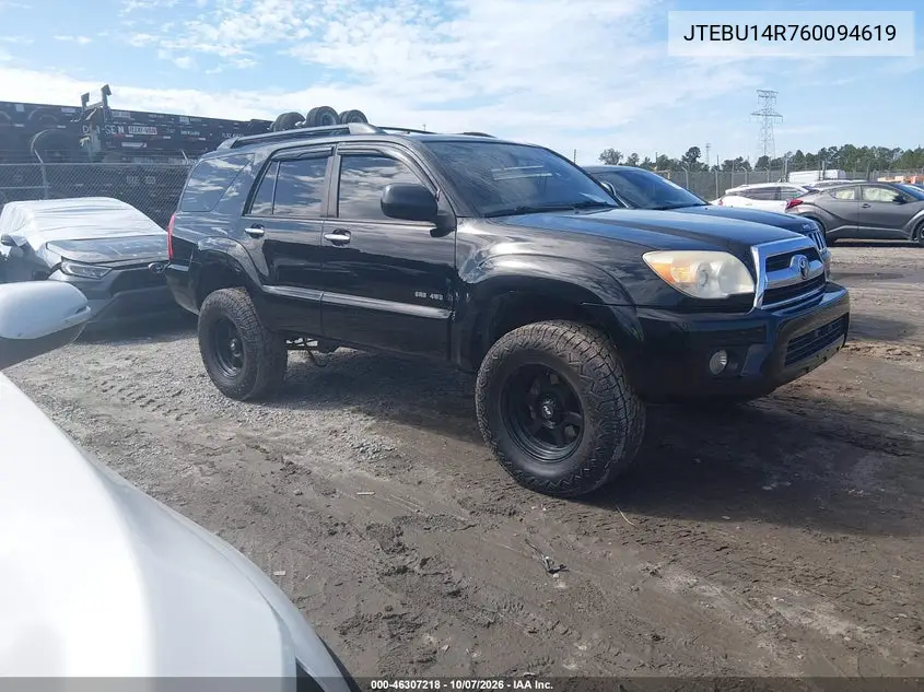 2006 Toyota 4Runner Sr5 V6 VIN JTEBU14R760094619 фото 2
