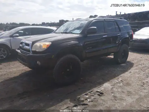 2006 Toyota 4Runner Sr5 V6 VIN JTEBU14R760094619 фото 3