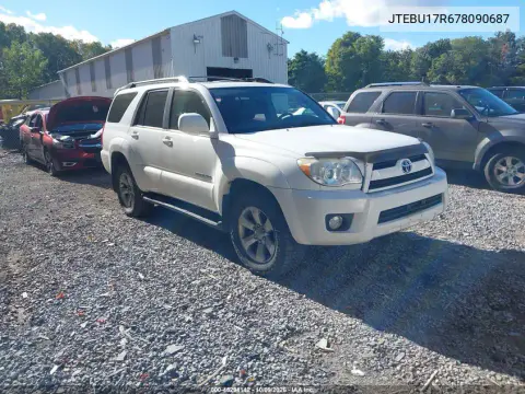 2007 Toyota 4Runner Limited V6 VIN JTEBU17R678090687 фото 2