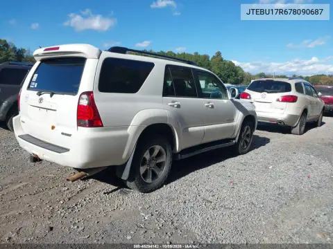 2007 Toyota 4Runner Limited V6 VIN JTEBU17R678090687 фото 5