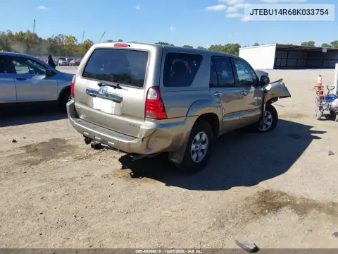 2008 Toyota 4Runner Sr5 V6 VIN JTEBU14R68K033754 фото 4