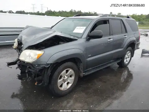 2008 Toyota 4Runner Sr5 V6 VIN JTEZU14R18K008680 фото 3