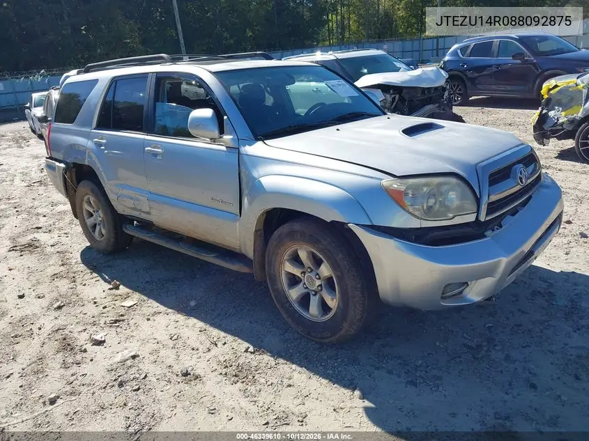2008 Toyota 4Runner Sport V6 VIN JTEZU14R088092875 фото 1