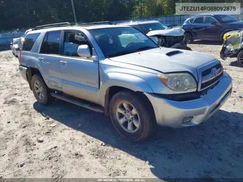 JTEZU14R088092875 — 2008 Toyota 4RUNNER, Передняя часть, фото до ремонта