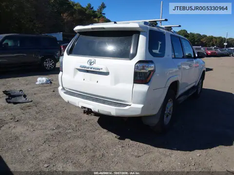 2016 Toyota 4Runner Sr5 VIN JTEBU5JR0G5330964 фото 5