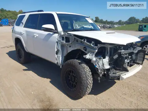 JTEBU5JR8K5611211 — 2019 Toyota 4RUNNER, Передняя часть, фото до ремонта