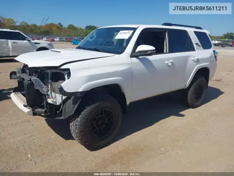 2019 Toyota 4Runner Trd Off Road Premium VIN JTEBU5JR8K5611211 фото 3