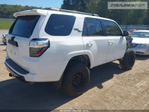 2019 Toyota 4Runner Trd Off Road Premium VIN JTEBU5JR8K5611211 фото 5