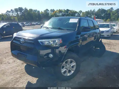 JTEBU5JR0L5759015 — 2020 Toyota 4RUNNER, фото 2 с аукциона IAAI, Левый бок