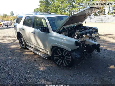 2023 Toyota 4Runner Limited VIN JTEKU5JR3P6190483 фото 1