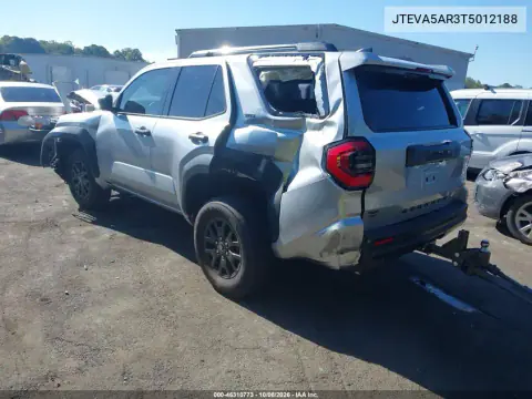 2026 Toyota 4Runner Sr5 VIN JTEVA5AR3T5012188 фото 3