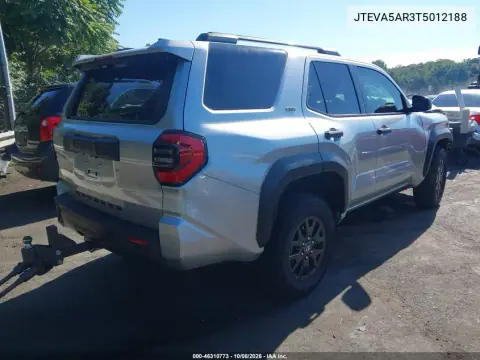 2026 Toyota 4Runner Sr5 VIN JTEVA5AR3T5012188 фото 4