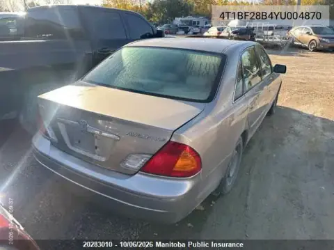 2000 Toyota Avalon Xls VIN 4T1BF28B4YU004870 фото 4