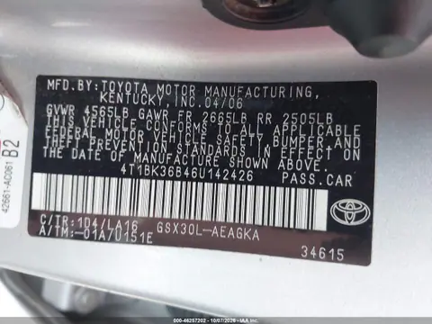 2006 Toyota Avalon Xls VIN 4T1BK36B46U142426 фото 10
