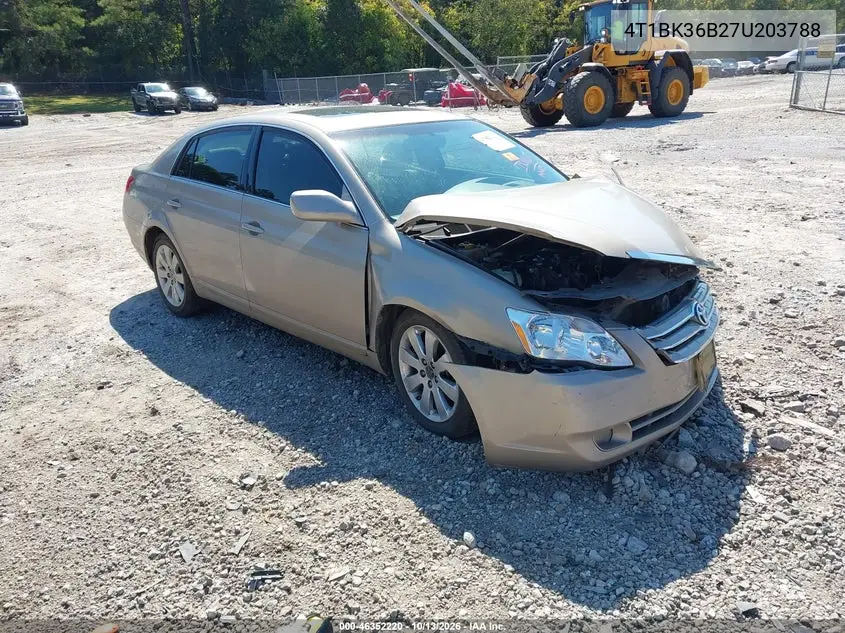 4T1BK36B27U203788 Toyota Avalon 2007 — повреждение Биологическая опасность, фото до ремонта