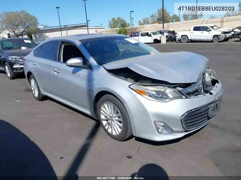 2014 Toyota Avalon Hybrid Xle Touring VIN 4T1BD1EB8EU028203 фото 2