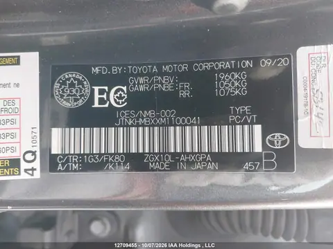 2021 Toyota C-hr Xle Premium VIN JTNKHMBXXM1100041 фото 19