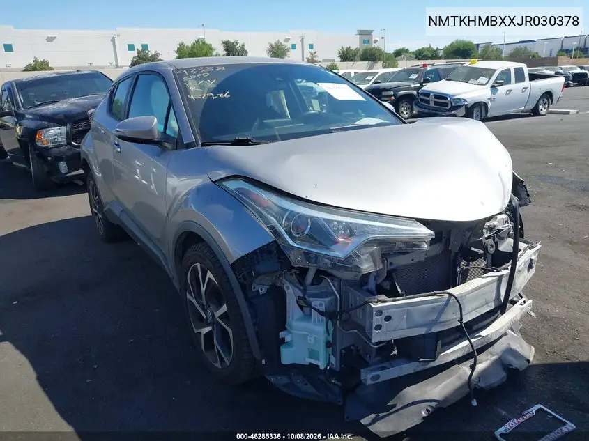 2018 Toyota C-Hr Xle Premium VIN NMTKHMBXXJR030378 фото 2