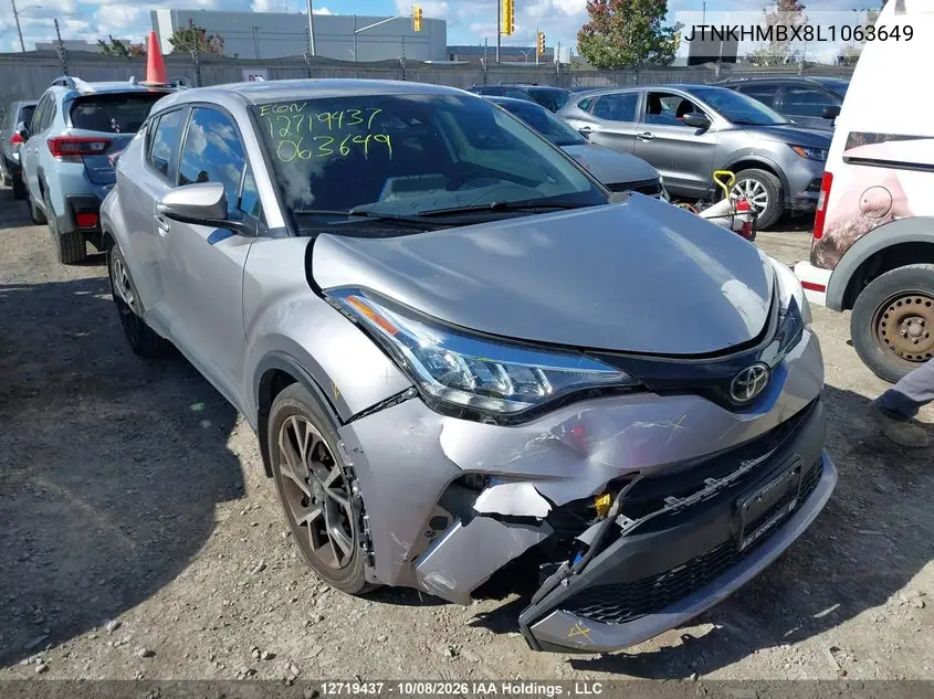 JTNKHMBX8L1063649 — 2020 Toyota C-HR, фото 2 с аукциона IAAI 20.10.2026, Передняя часть