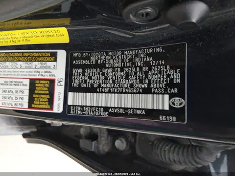 2015 Toyota CAMRY LE VIN 4T4BF1FK7FR465674 фото 9