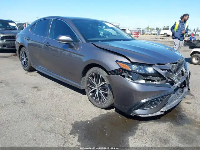4T1T11AK8PU768193 — 2023 Toyota Camry SE, Передняя часть (Front End), фото до ремонта
