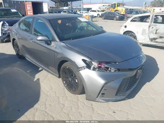 4T1DAACK5SU592729 — 2025 Toyota Camry SE, Передняя часть (Front End), фото до ремонта