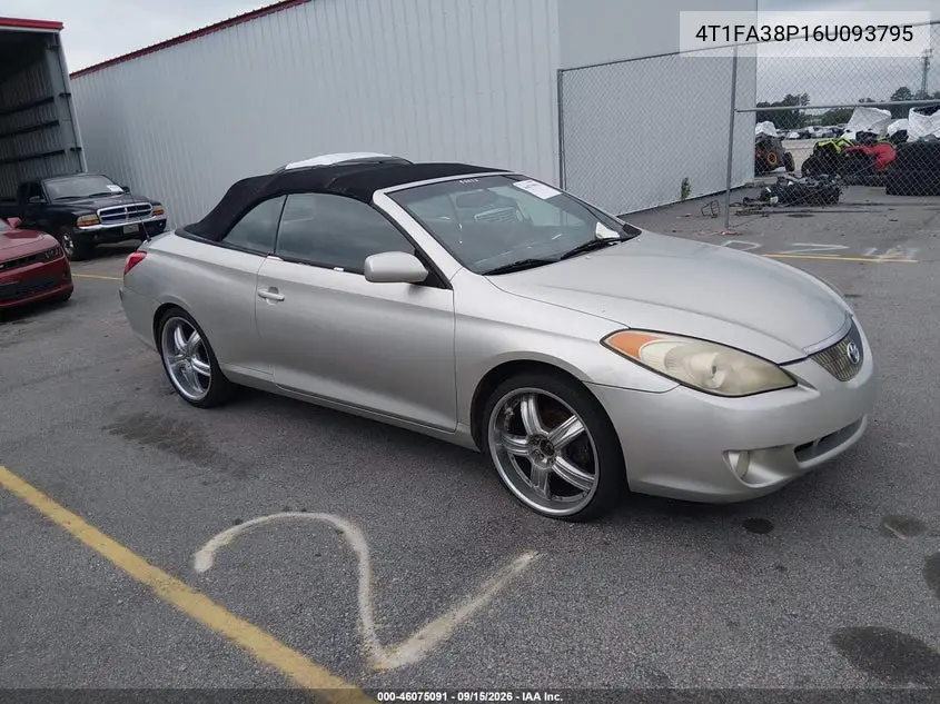 2006 Toyota Camry Solara Sle VIN 4T1FA38P16U093795 фото 2