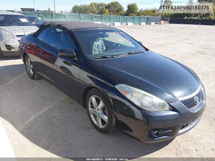 2008 Toyota Camry Solara Sle VIN 4T1FA38P98U150375 фото 1
