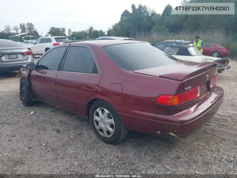 2000 Toyota Camry Le V6 VIN 4T1BF22K7YU942001 фото 3