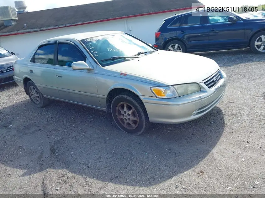 2001 Toyota Camry Ce VIN 4T1BG22K51U118405 фото 2