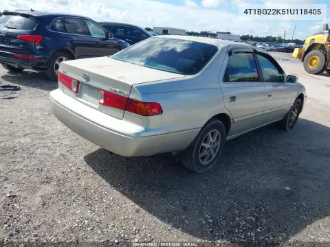 2001 Toyota Camry Ce VIN 4T1BG22K51U118405 фото 5