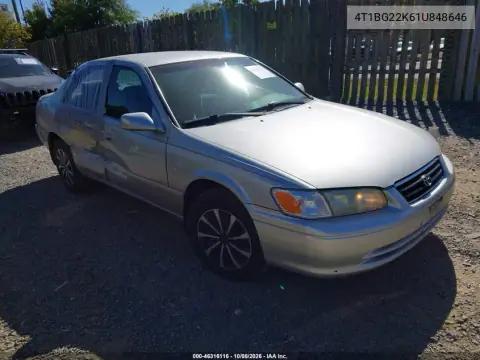 2001 Toyota Camry Le VIN 4T1BG22K61U848646 фото 2