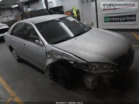 4T1BE32K92U502359 — 2002 Toyota Camry, Передняя часть, фото до ремонта