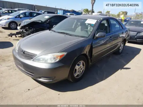 4T1BF32K02U540396 — 2002 Toyota Camry, фото 3 с аукциона IAAI, Передний левый