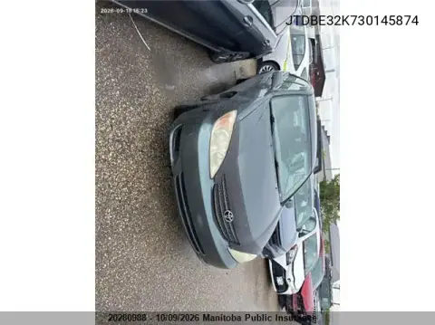 JTDBE32K730145874 — 2003 Toyota Camry, Град, фото до ремонта