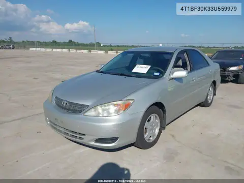 2003 Toyota Camry Le V6 VIN 4T1BF30K33U559979 фото 3