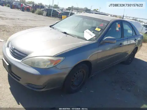 2003 Toyota Camry Le VIN JTDBE32K730157622 фото 2