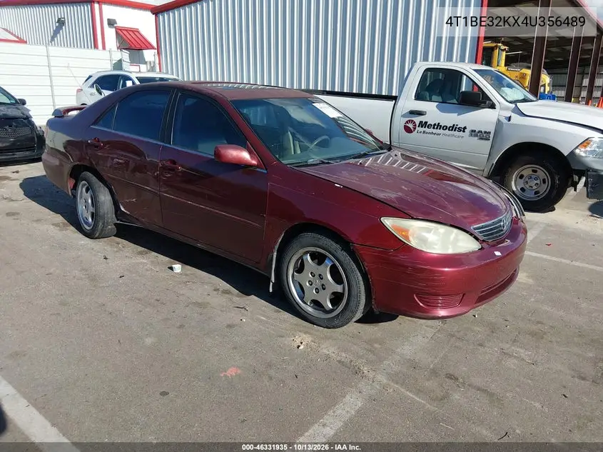 4T1BE32KX4U356489 — 2004 Toyota Camry, фото 2 с аукциона IAAI, Задняя часть справа