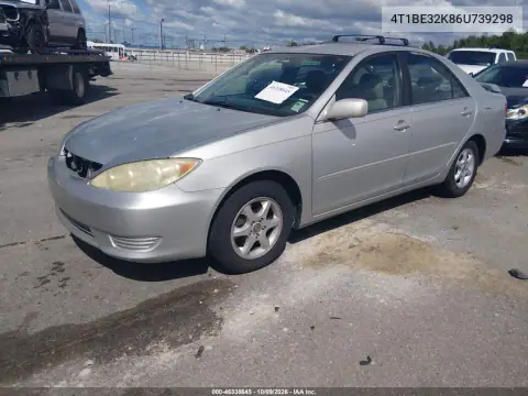 2006 Toyota Camry Le VIN 4T1BE32K86U739298 фото 3