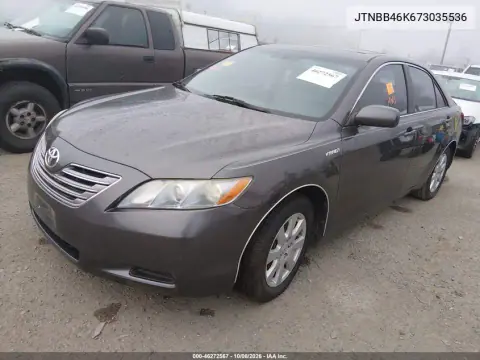 2007 Toyota Camry Hybrid VIN JTNBB46K673035536 фото 2