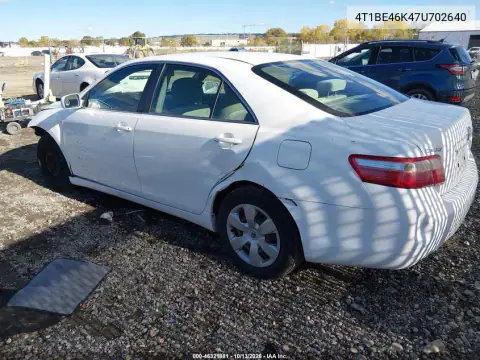 4T1BE46K47U702640 — 2007 Toyota Camry, Передний левый, фото до ремонта