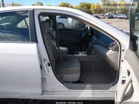 4T1BE46K47U702640 — 2007 Toyota Camry, Передний левый, фото до ремонта