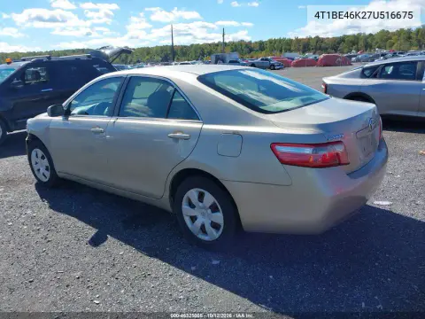 2007 Toyota Camry Le VIN 4T1BE46K27U516675 фото 3