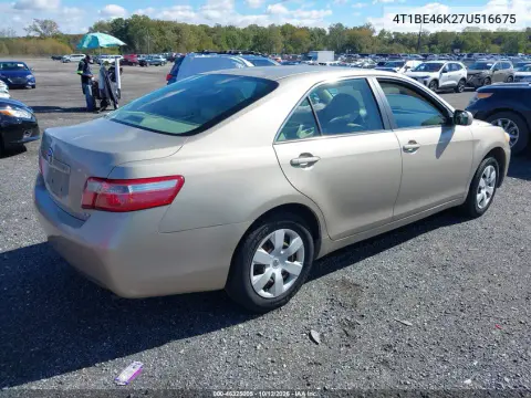 2007 Toyota Camry Le VIN 4T1BE46K27U516675 фото 4